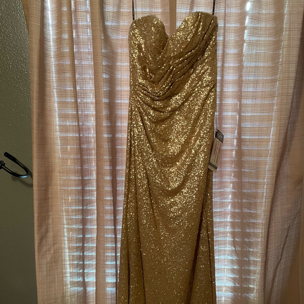 Size 8 Gold Sequin bridesmaid dress
